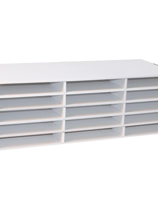 Other - Classroom Keepers 9" x 12" Construction Paper Storage, 15-Slot, White, 9-3/8"H x